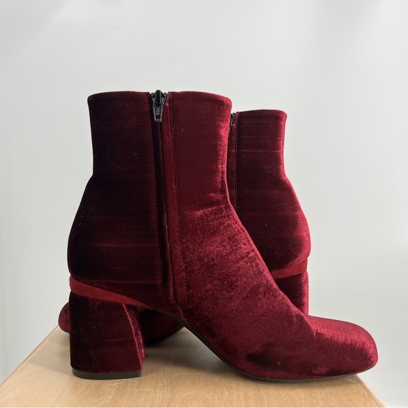 Baldan Red Wine Suede Booties 38.5 - Picture 9 of 13